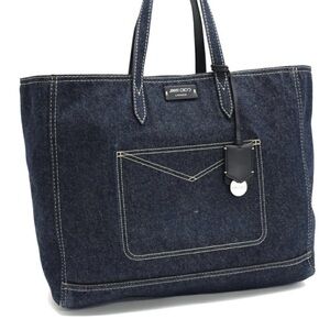 Jimmy Choo Blue Denim Tote Bag